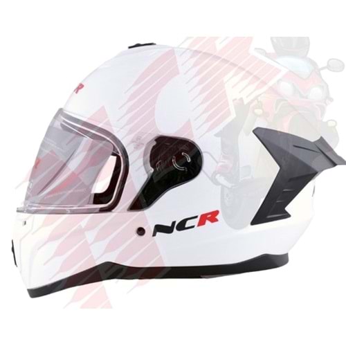 Kask Kapalı M70 Ece Sertifikalı-Parlak Beyaz