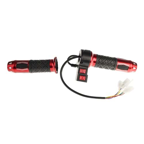 Gaz Kolu[Takım][3 Vites/İleri-Geri] Kırmızı E-Bıke