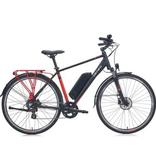 Carraro E-Line Elıfe 2.1 28 Jant 7V Hd Mat Siyah Kırmızı Gümüş Elektrikli Bisiklet