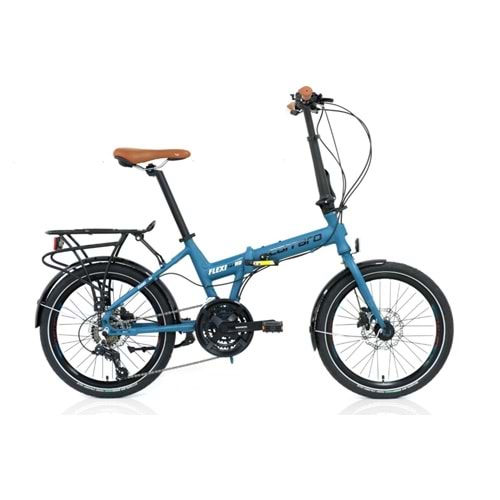 Carraro Flexı 121Hd 20 Jant 21V Hd Mavi Siyah Krom Kahve Katlanır Bisiklet