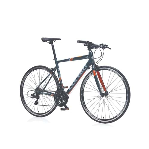 Corelli Fit Bike 1.0 700C 28 Jant K:52 21V V Gri Kahverengi Turuncu Yol Yarış Bisikleti