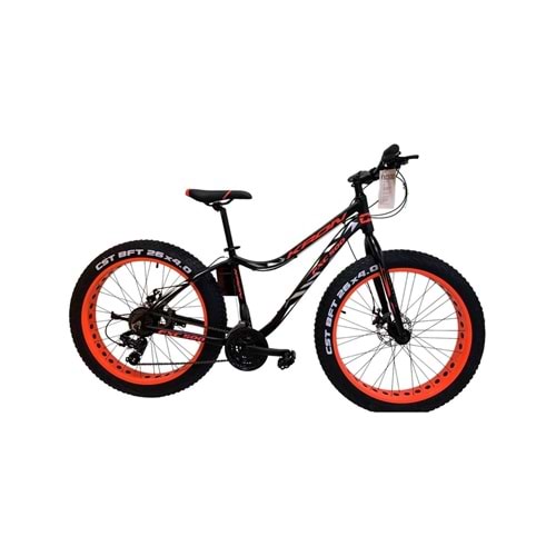 Kron Fxc 500 26J Mtb K:17 21V M.D Mat Siyah Neon Turuncu Gri Fat Bike