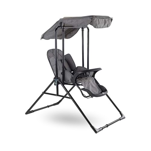 Bh-Lüks Yatarlı Salıncak(Gri Kırçıllı)