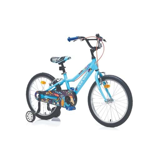 Corelli Zooma 20 Jant Mavi Sarı Gri Çocuk Bisikleti